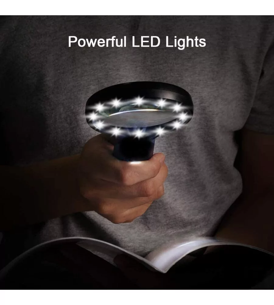 LENTE INGRANDIMENTO CON  12 LED